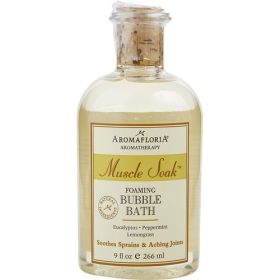 MUSCLE SOAK by Aromafloria FOAMING BUBBLE BATH 9 OZ BLEND OF EUCALYPTUS, PEPPERMINT, LEMONGRASS