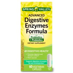 Spring Valley Advanced Digestive Enzymes; 60 Count