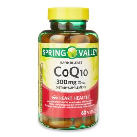 Spring Valley Rapid-Release CoQ10 Softgels; 300 mg; 60 Count