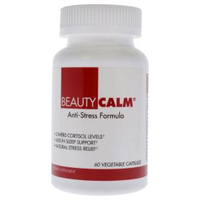 BeautyCalm Anti-Stress Formula Capsules by BeautyFit for Women - 60 Count Dietary Supplement