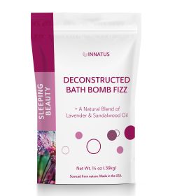 Sea Salt Fizzy Deconstructed Sleeping Beauty Bath Bomb Innatus14oz Bath Fizz Infused with Lavender, Patchouli