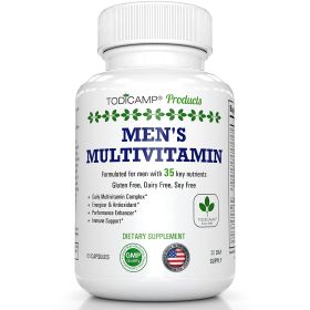 Mens Multivitamin Mineral Complex with Plant Based Extracts Multivitamin for Men Improves Overall Health Antioxidant Natural Body Support 60 Capsules