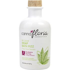 Cannafloria by Cannafloria BE CLEAR HEMP BATH FIZZ 20 OZ BLEND OF EUCALYPTUS & TEA TREE