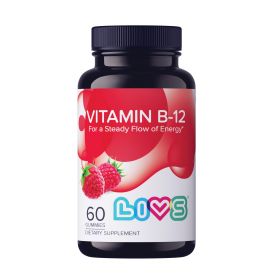 Vitamin B12 Gummies All Natural Gluten Free Non GMO B12 Vitamins Gummies Raspberry Flavored 60 Count