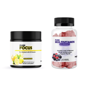 Energy Bundle Pre-Workout and Multi-Vitamins (Multi-Vitamins: Pure Multivitamins Gummies, Pre-Workout: Pure Focus)