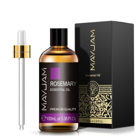 100ml Vanilla Eucalyptus Essential Oil Diffuser Lavender Jasmine Mint Sandalwood Ylang Ylang Lemon Bergamot Tea Tree Rose Oil (Color: Rosemary, NET WT: 100ml)