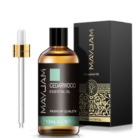 100ml Vanilla Eucalyptus Essential Oil Diffuser Lavender Jasmine Mint Sandalwood Ylang Ylang Lemon Bergamot Tea Tree Rose Oil (Color: Cedarwood, NET WT: 100ml)