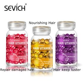 Sevich 3PCS/SET Keratin Complex Oil Hair Vitamin Capsule Set Moroccan Hair Care Oil Smooth Repair Damaged Hair Treatment Serum (Color: Hair Keep Luster)