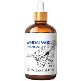 HIQILI 100ML Cinnamon Bark Essential Oils,100% Pure Nature for Aromatherapy, Diffuser, Humidifier, Massage, Relieving Stress (Color: Sandalwood, NET WT: 100ml)